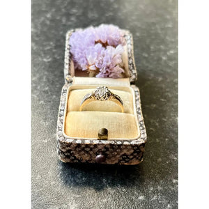 Vintage 9Ct Yellow Gold Diamond Starburst Engagement Ring (Size US 7 1/2)