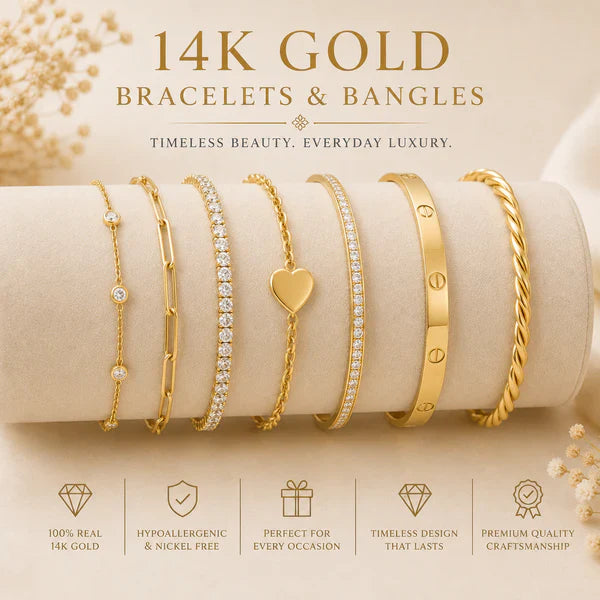 14k Bracelet & Bangles.