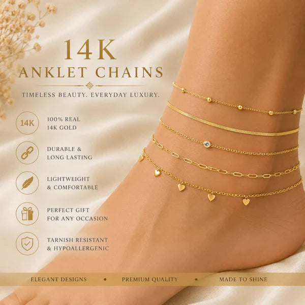14k Anklet Chains.