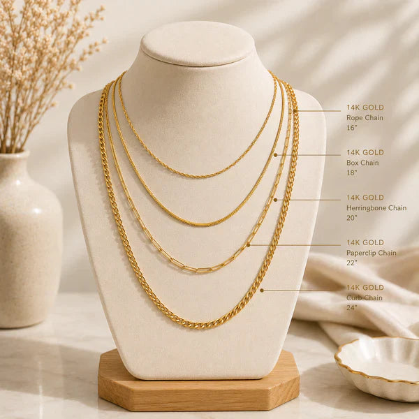 14k Necklace and Chains.