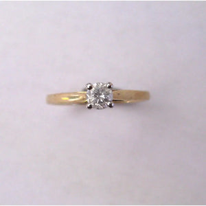 0.25Ct Diamond Solitaire 9Ct Gold Ring Cathedral Style
