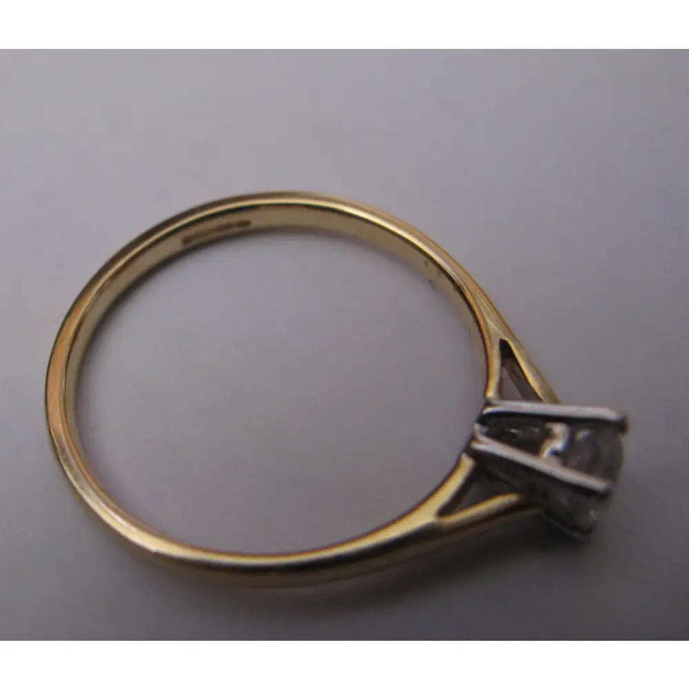 0.25Ct Diamond Solitaire 9Ct Gold Ring Cathedral Style