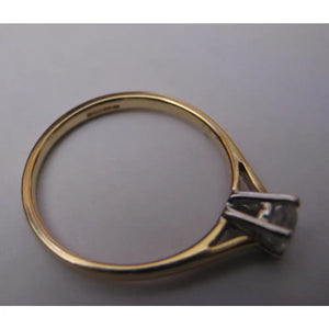0.25Ct Diamond Solitaire 9Ct Gold Ring Cathedral Style