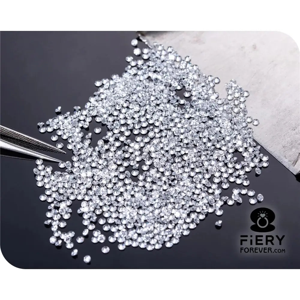 0.80Mm to 4Mm Full White D Color Small round Brilliant Diamond Cut Loose Moissanite for Ring, Earring, Jewellery Making (Wholesale Price)