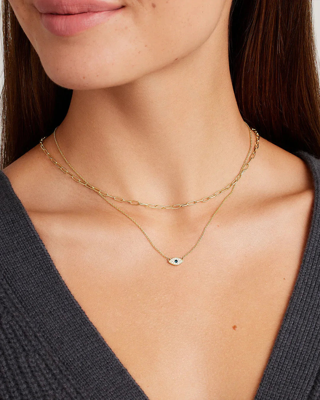 Evil Eye Necklace NikNenz™ Premium Gold & Diamonds