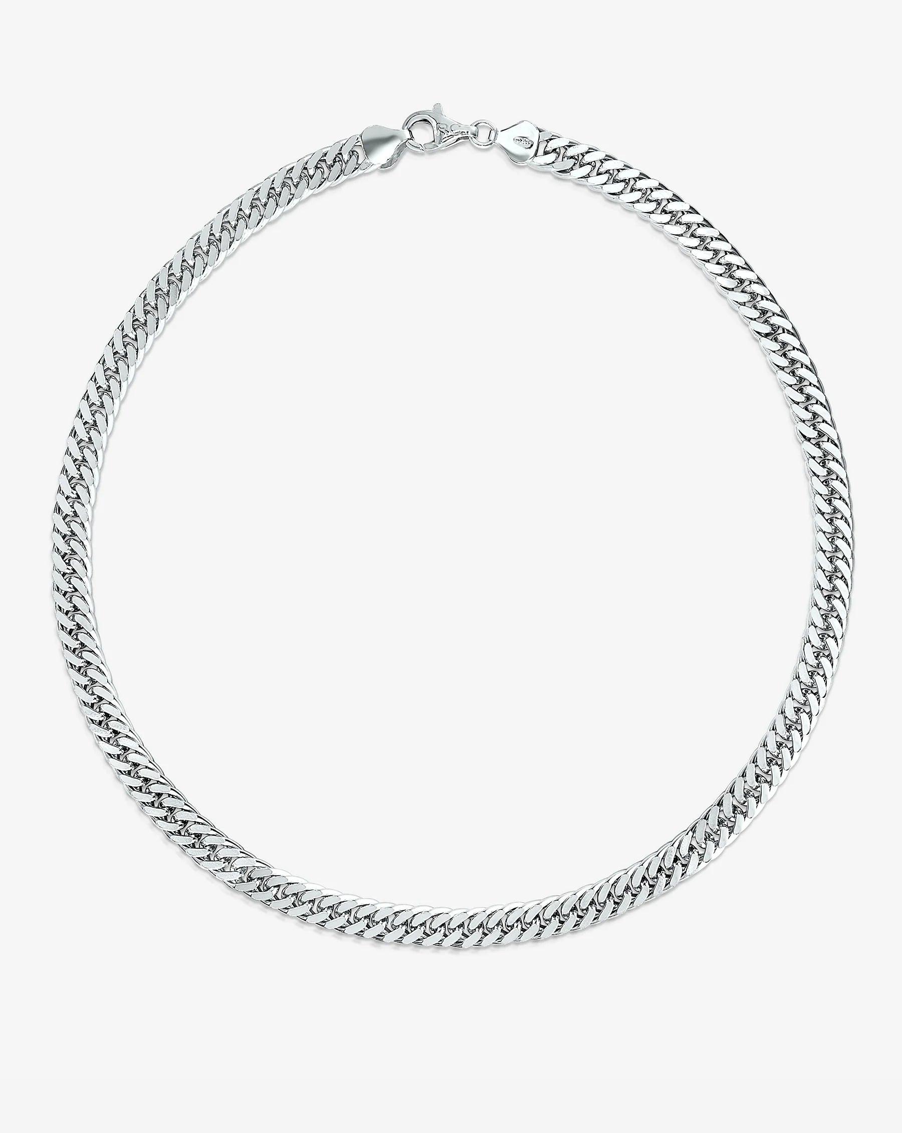 Oversized Curb Chain Statement Necklace.