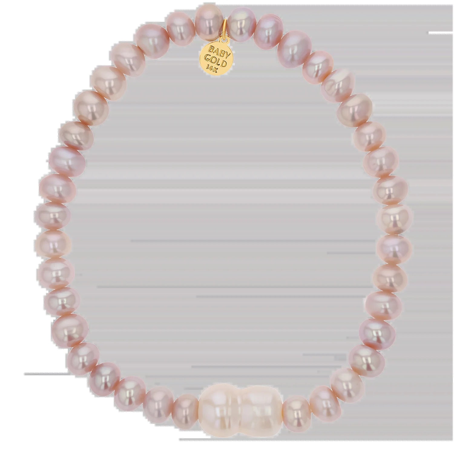 Blush Pearl Stretch Bead Bracelet