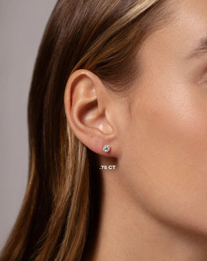 Stunning Round Diamond Stud Earrings for Timeless Elegance.