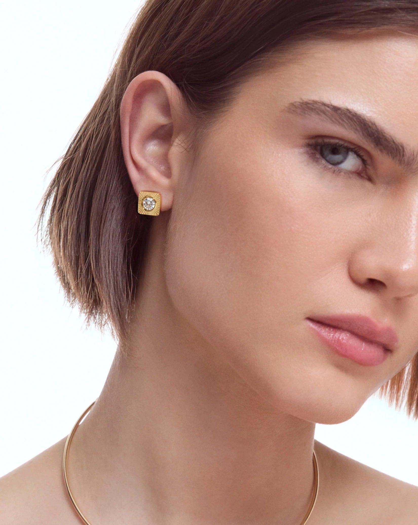 Elegantly Crafted RC X Aureum No. 2 Studs – Elevate Your Style!.