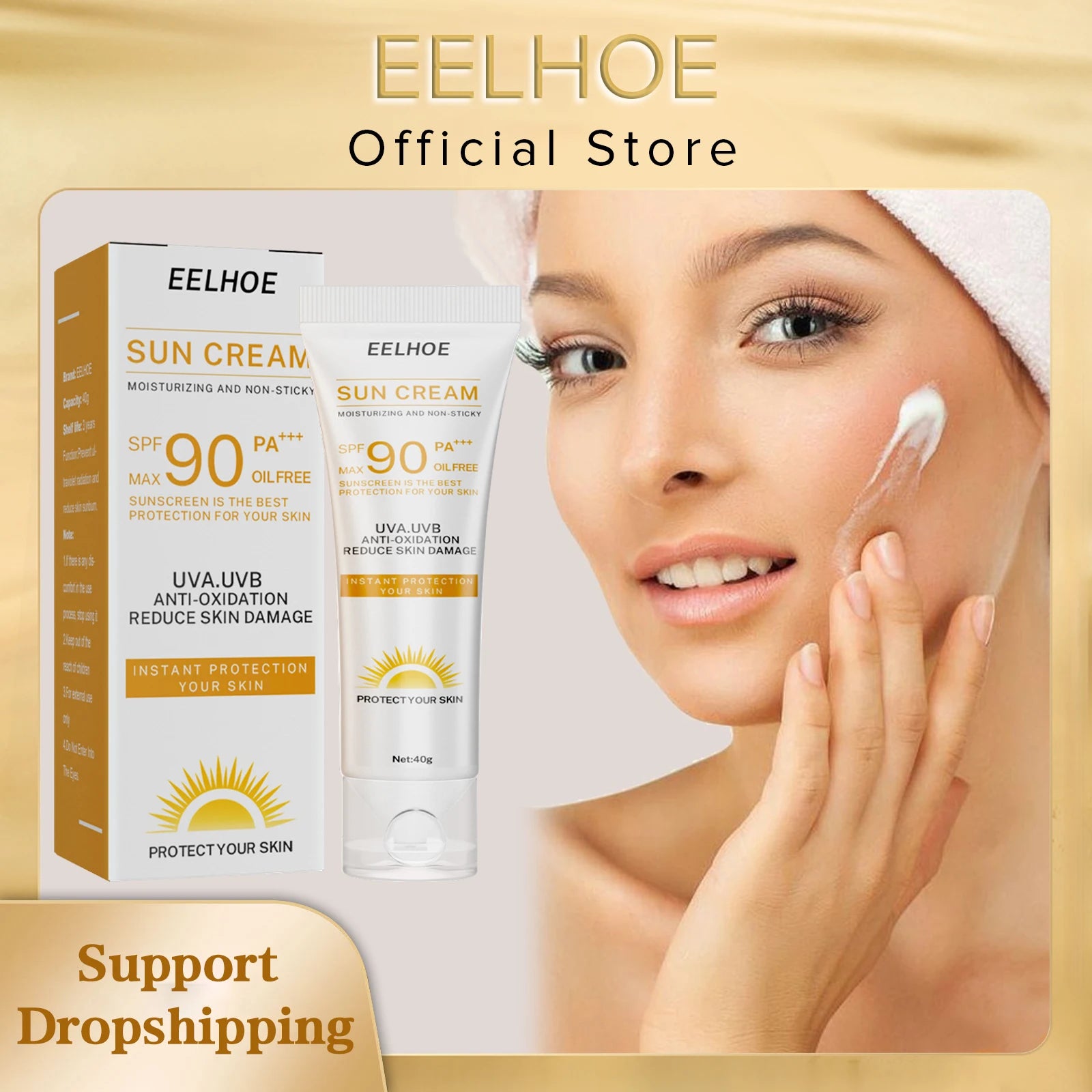 Sunscreen Spf 90 Whitening Sun Cream for Face Body Oil-Control Bleaching Face Moisturizer Sunblock Skin Protective Cream