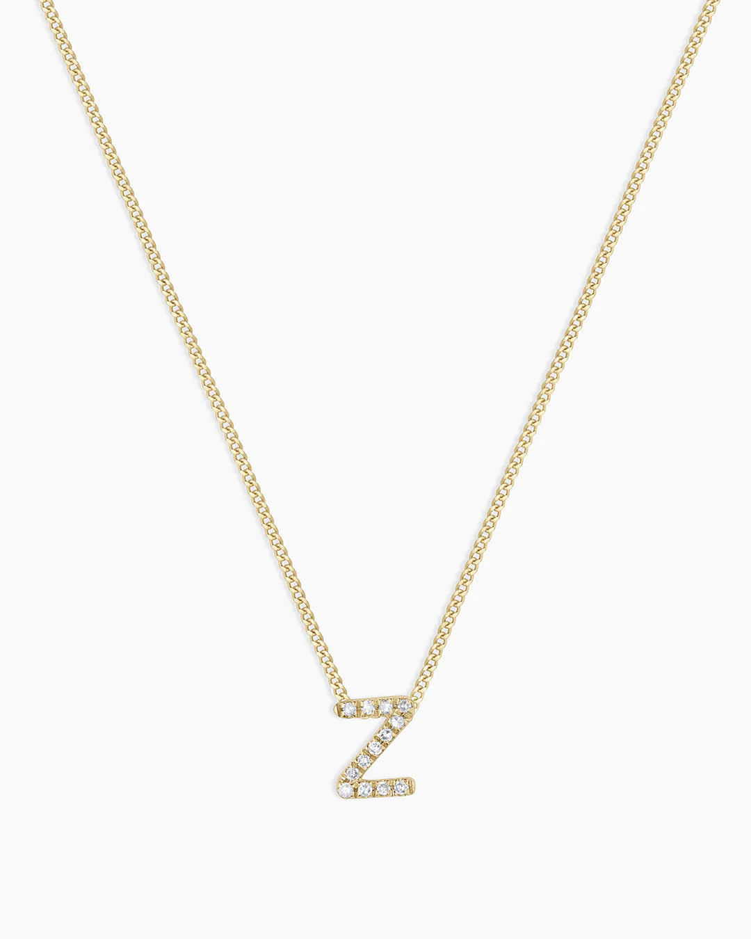 14K Diamond Alphabet Necklace