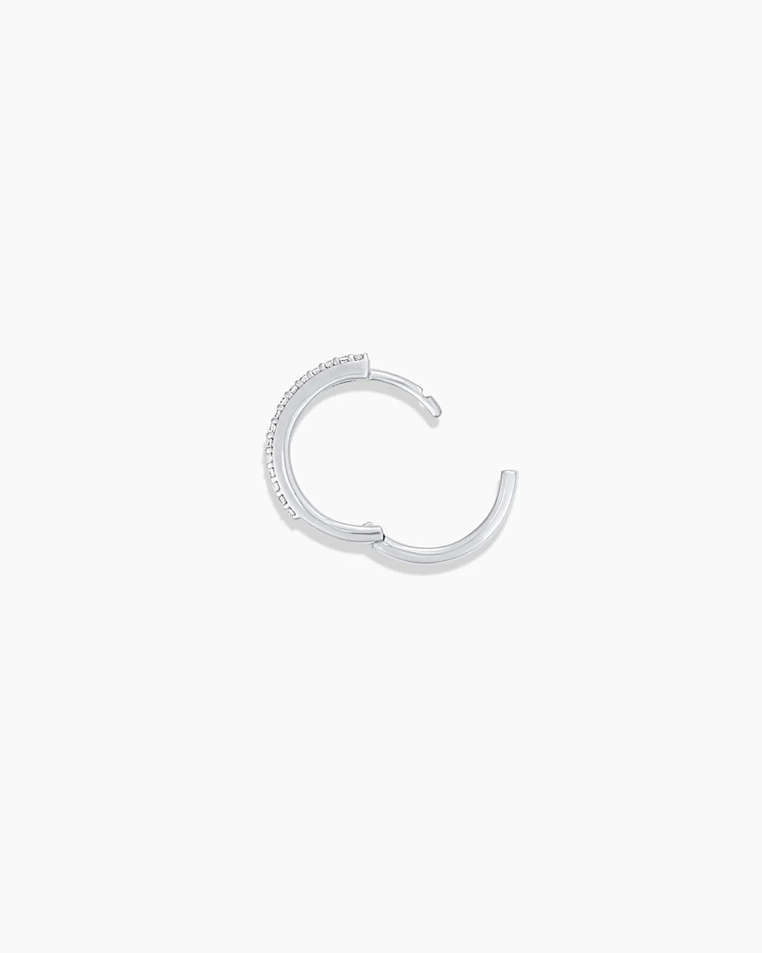 14K Diamond Double down Single Huggie