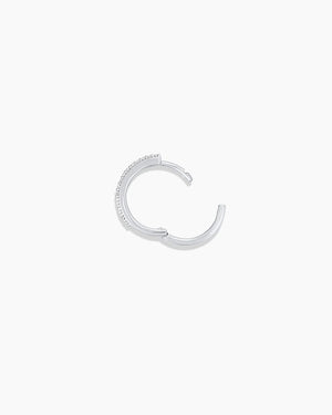 14K Diamond Double down Single Huggie