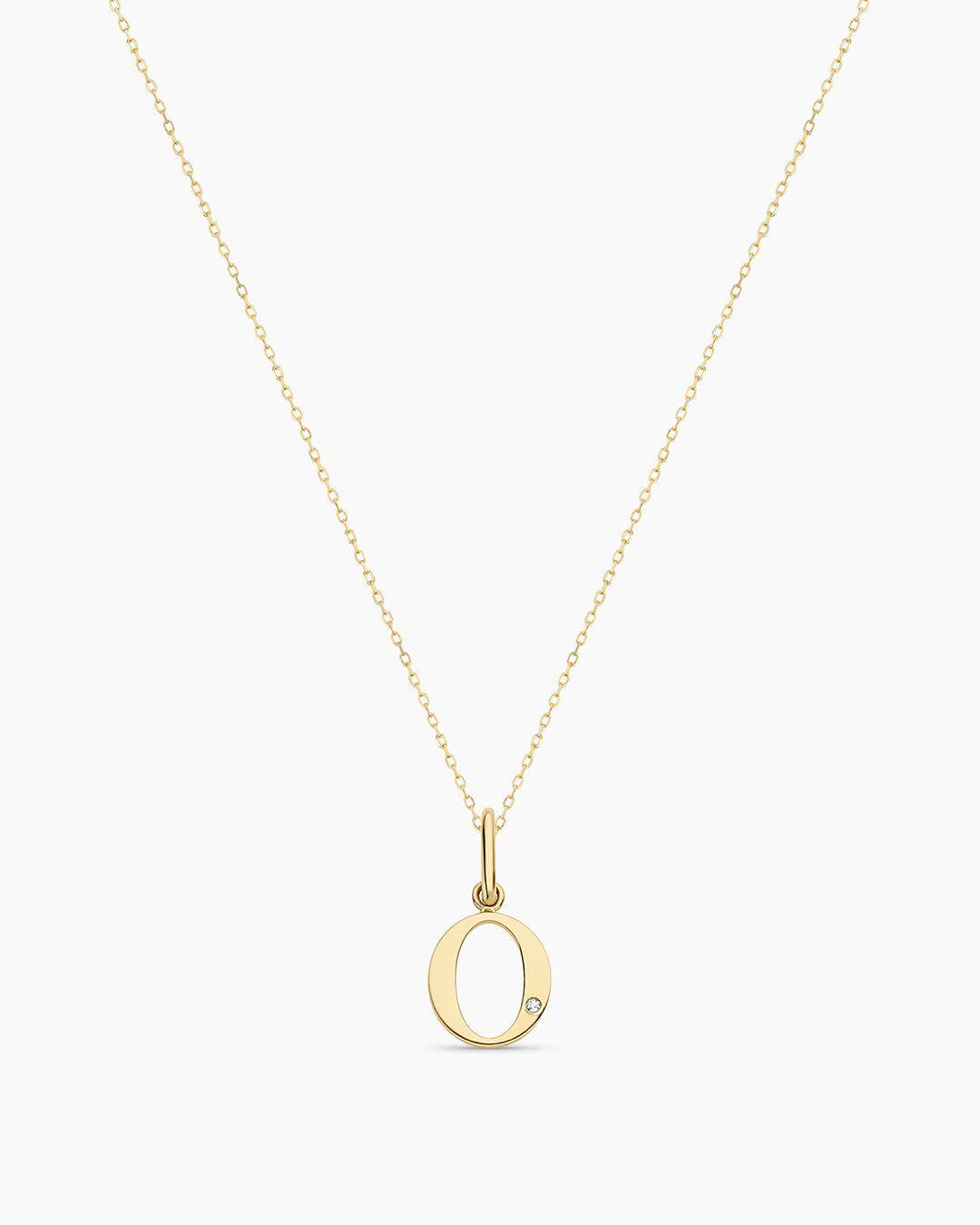 Diamond Vintage Alphabet Charm Necklace
