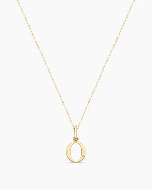 Diamond Vintage Alphabet Charm Necklace