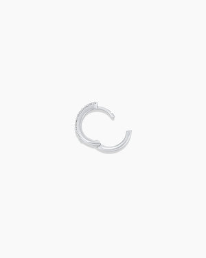 14K Diamond Double down Single Huggie