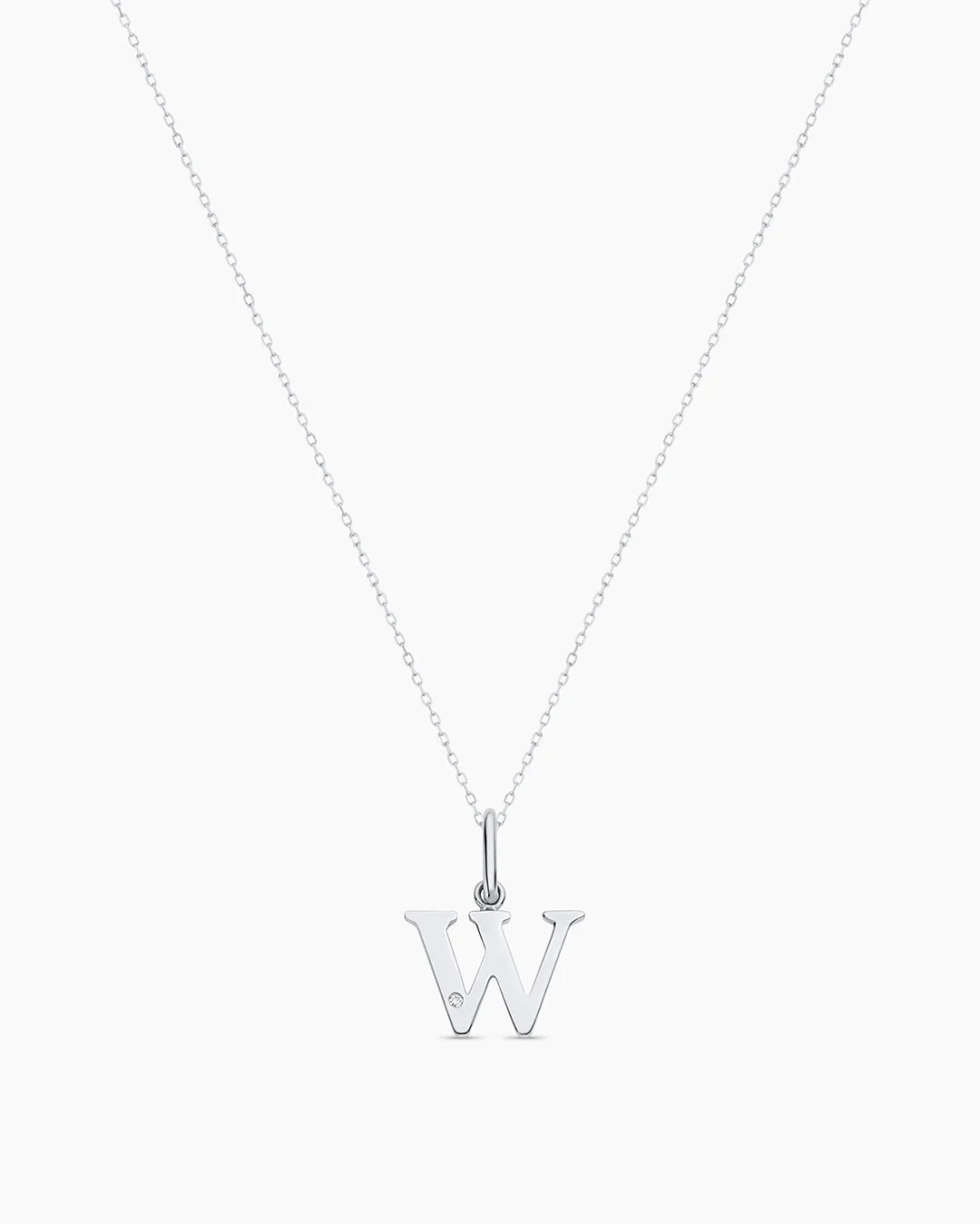 Diamond Vintage Alphabet Charm Necklace