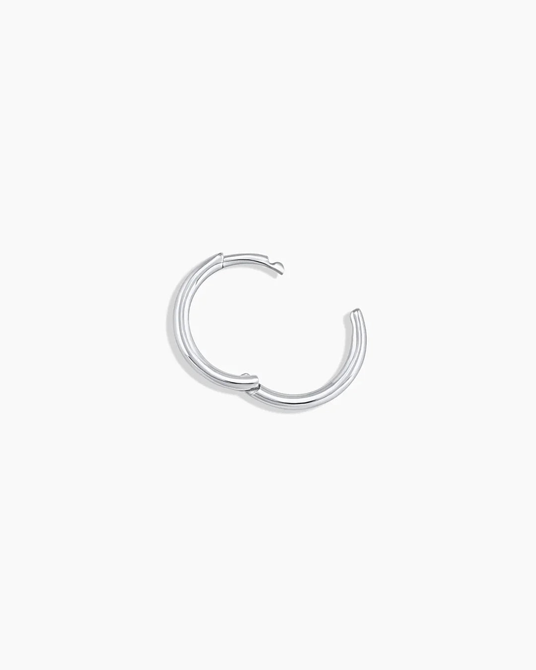 14K White Gold Classic Single Huggie