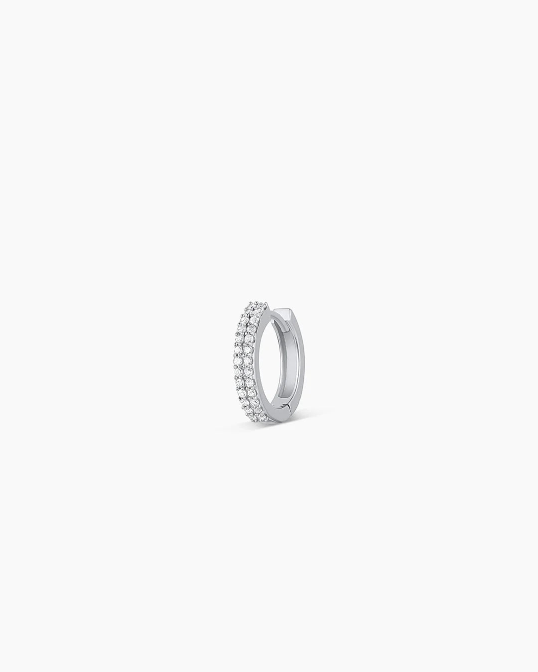 14K Diamond Double down Single Huggie