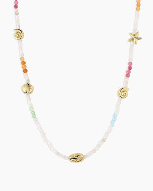 Reef Beach Mini Charm Necklace NikNenz™ Premium Gold & Diamonds