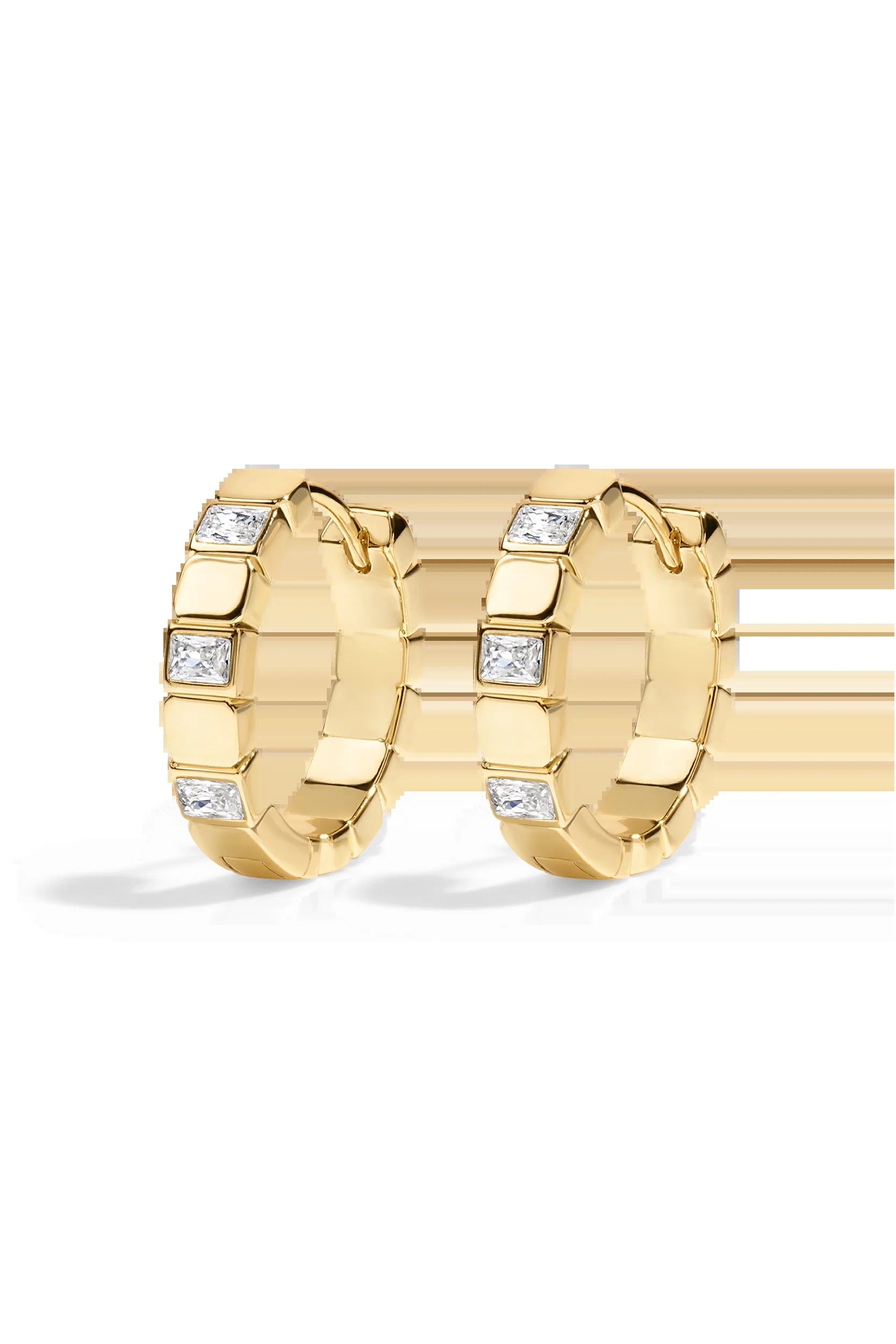 Milestone Earring Set of 2 NikNenz™ Premium Gold & Diamonds