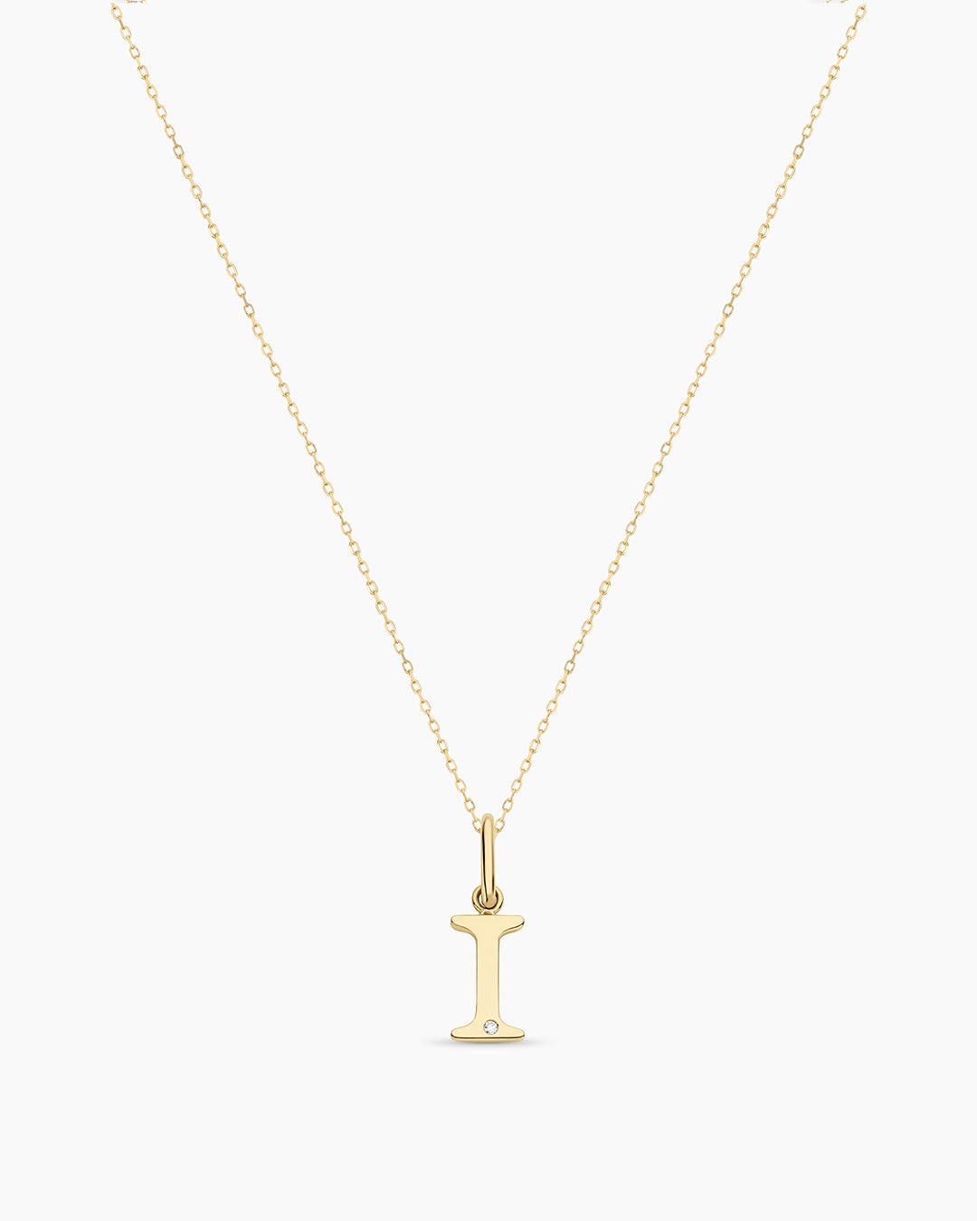 Diamond Vintage Alphabet Charm Necklace