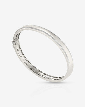 Elegant Diamond Border Bangle - Timeless Beauty for Every Occasion.