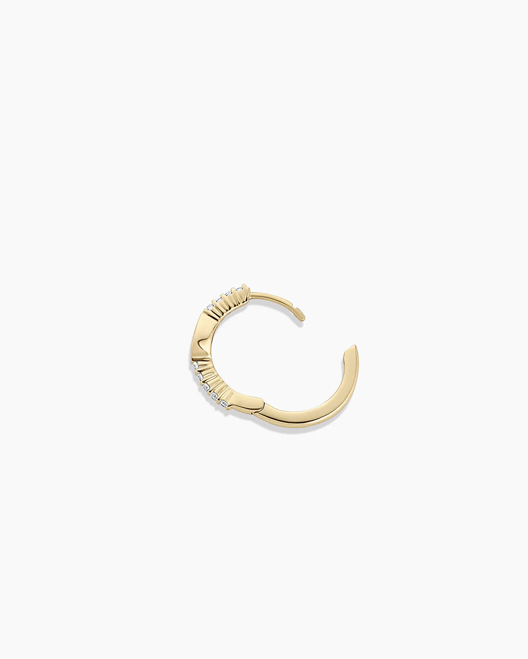 14K Lab Grown Diamond Pear Single Huggie