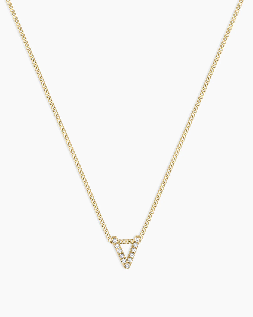 14K Diamond Alphabet Necklace