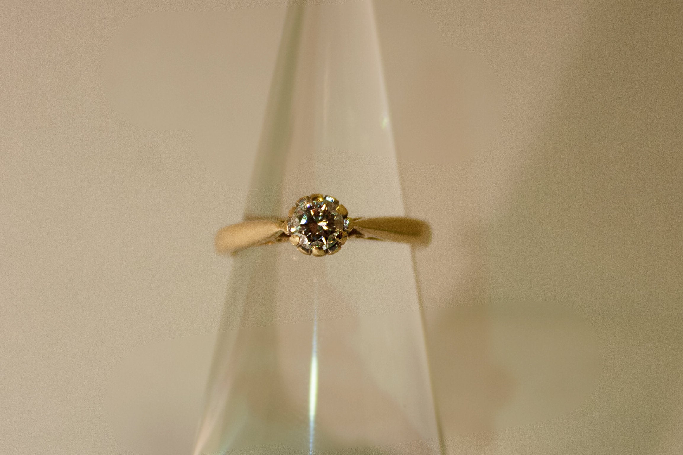 Cathedral - Gold and Solitaire Diamond Engagement Ring