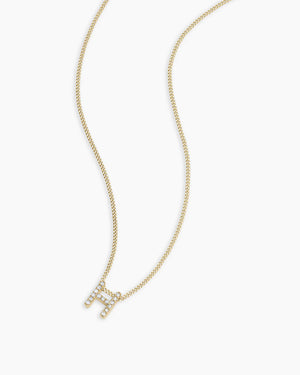 14K Diamond Alphabet Necklace