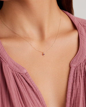 14K Gold Birthstone Necklace