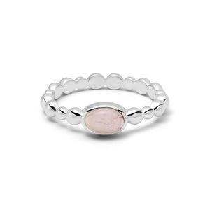 Healing Stone Bobble Ring Sterling Silver