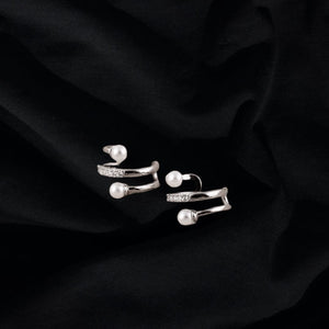Pearl and Diamond Ear Cuffs