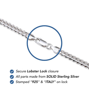 925 Sterling Silver Miami Cuban Link Bracelet
