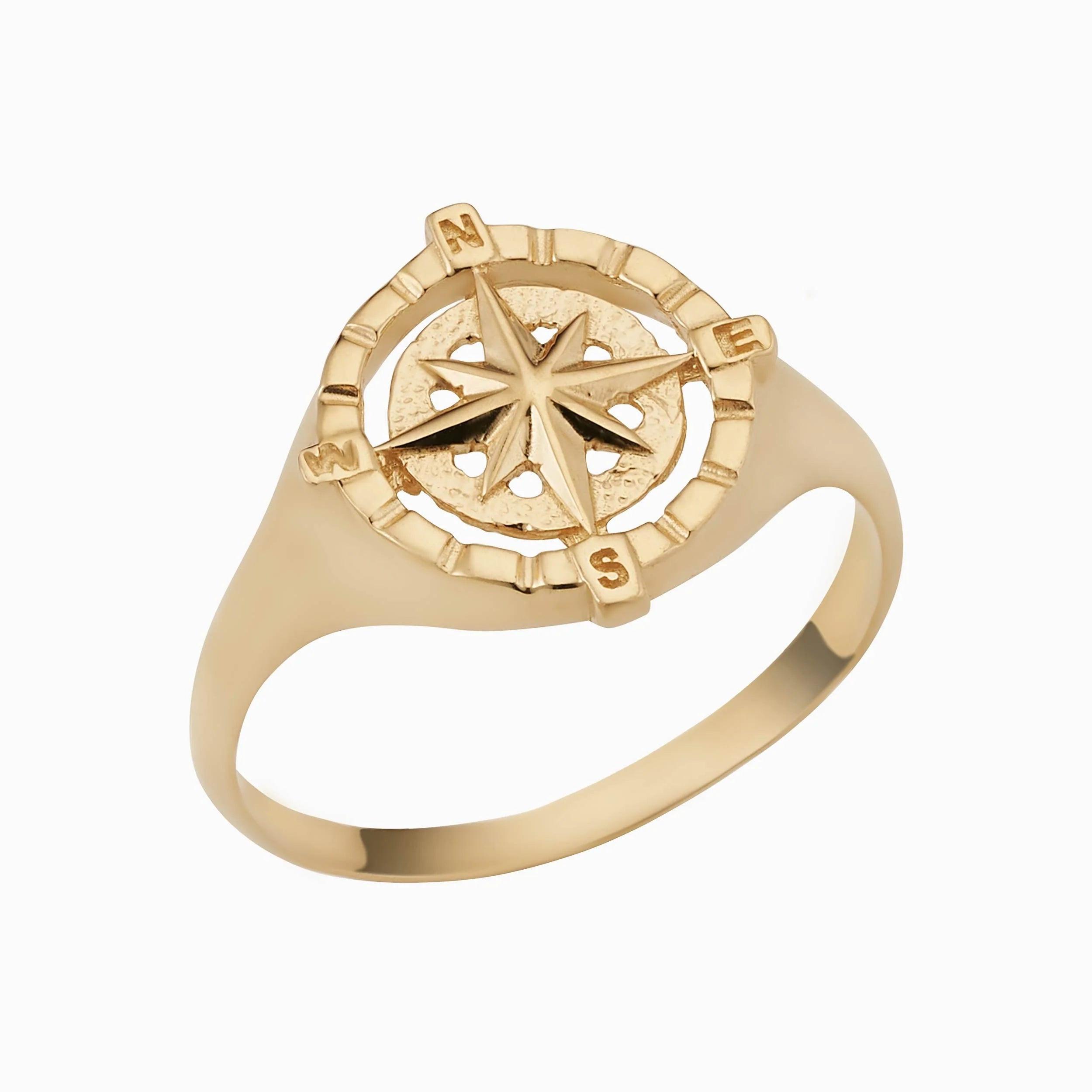 Beautiful Compass Rose Ring - Navigate Life with Style!.