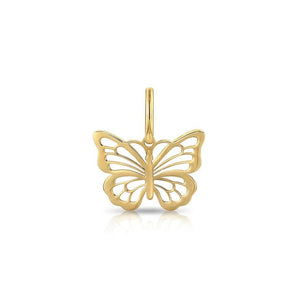 Elegant 14K Yellow Gold Butterfly Pendant Necklace - Graceful Charm for Every Occasion.