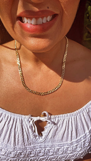 18K Gold Filled Cuban Link Chain: 6Mm Miami Curb Necklace