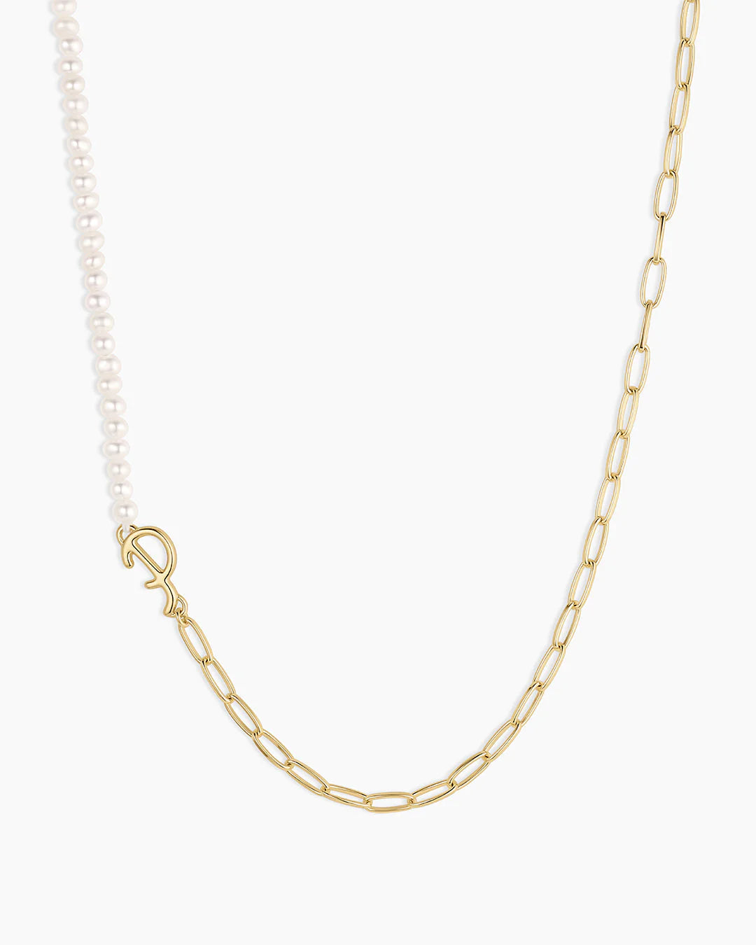 Lou Pearl Alphabet Necklace NikNenz™ Premium Gold & Diamonds