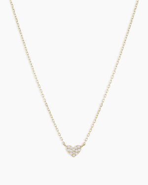 Diamond Pavé Mini Heart Necklace