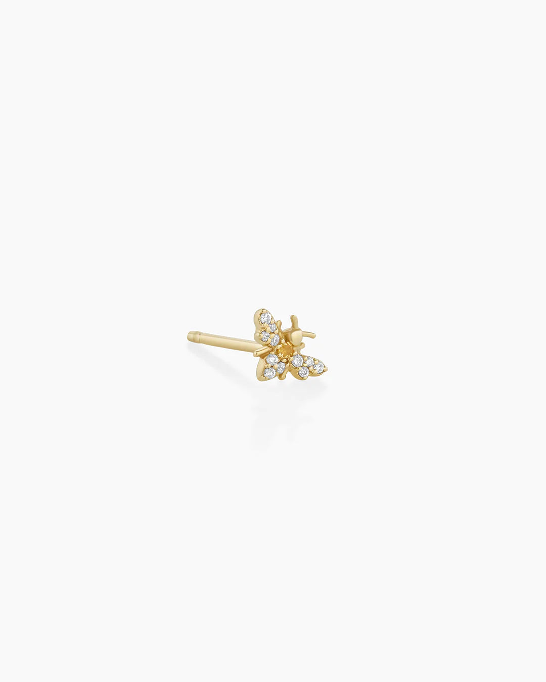 14K Diamond Bee Single Stud