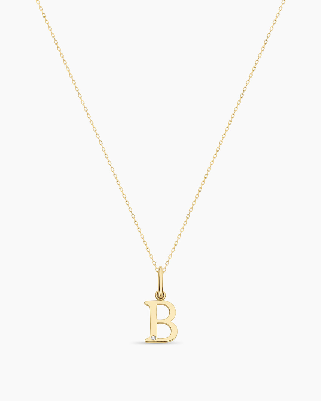 Diamond Vintage Alphabet Charm Necklace