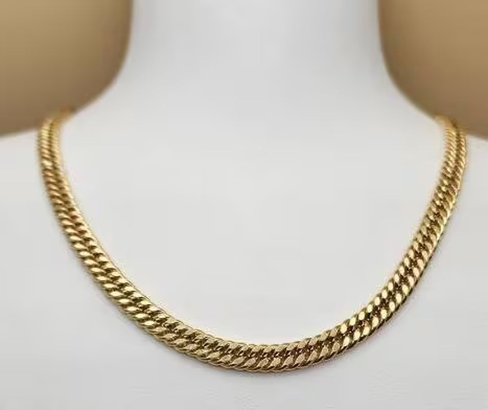 14K Gold Miami Cuban Link Chain - Handmade 5Mm Curb Chain