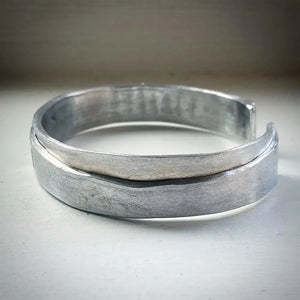 10 Year Anniversary Hand Stamped Aluminium Tally Mark Cuff Bracelet Gift.