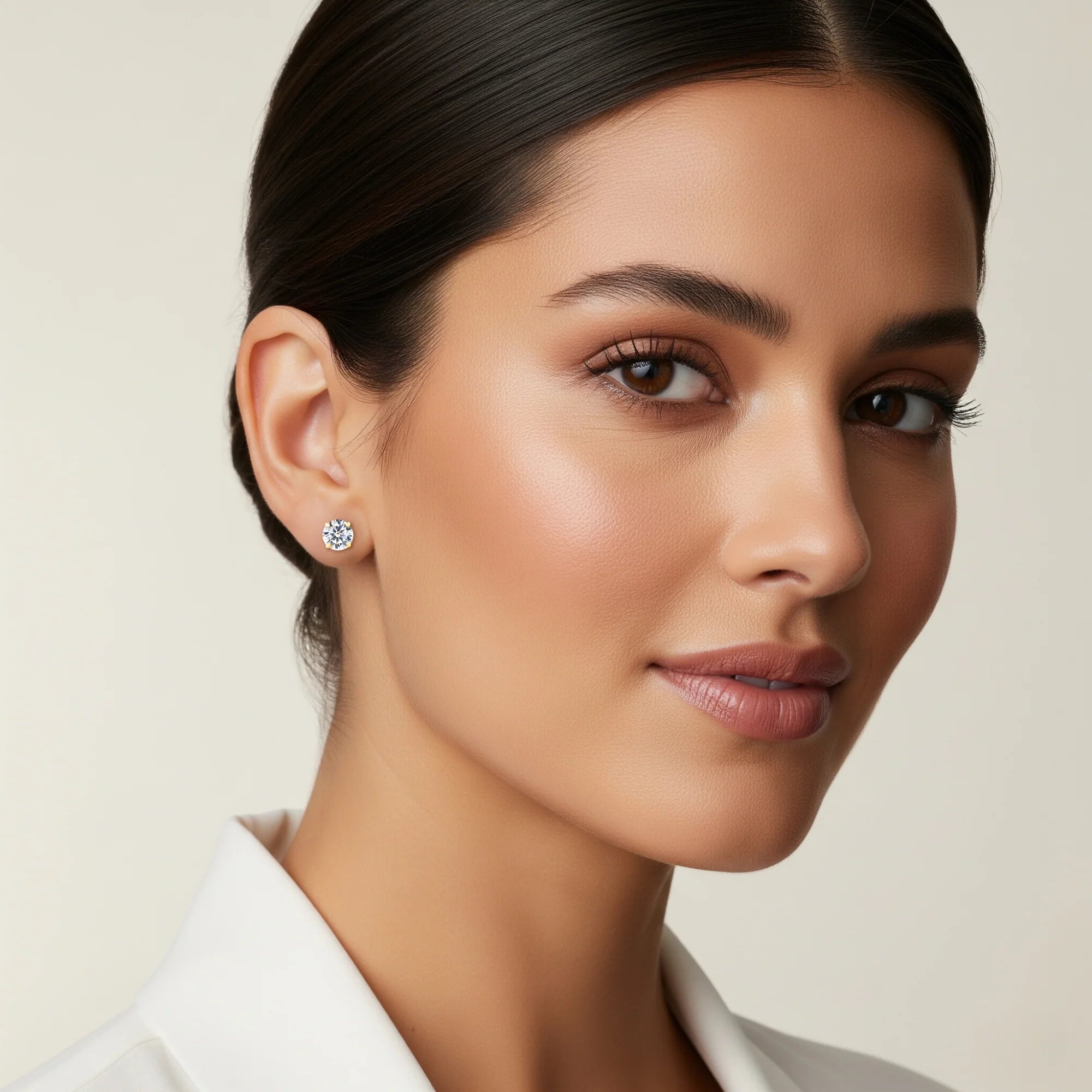 14K Gold Lab Diamond Stud Earrings, 1.50Ctw, with Screw Backs