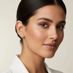 14K Gold Lab Diamond Stud Earrings, 1.50Ctw, with Screw Backs
