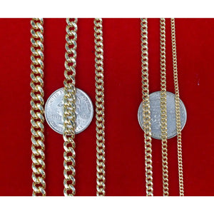 10K Real Gold Miami Cuban Link Chain Necklace and Bracelet,10K Gold Miami Cuban 2Mm - 6.8Mm, 10K Gold Chain, Real Gold Men and Women Chain