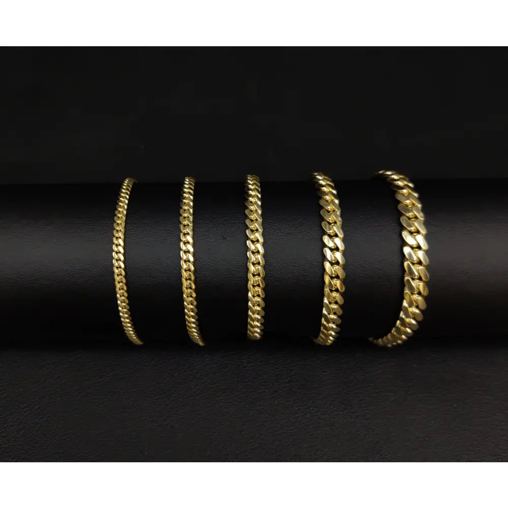 10K Real SOLID Gold Miami Cuban Chain Bracelet, Real Solid Gold Miami Cuban Bracelet, SOLID 10K Gold Bracelet, 10K Gold Miami Cuban Bracelet
