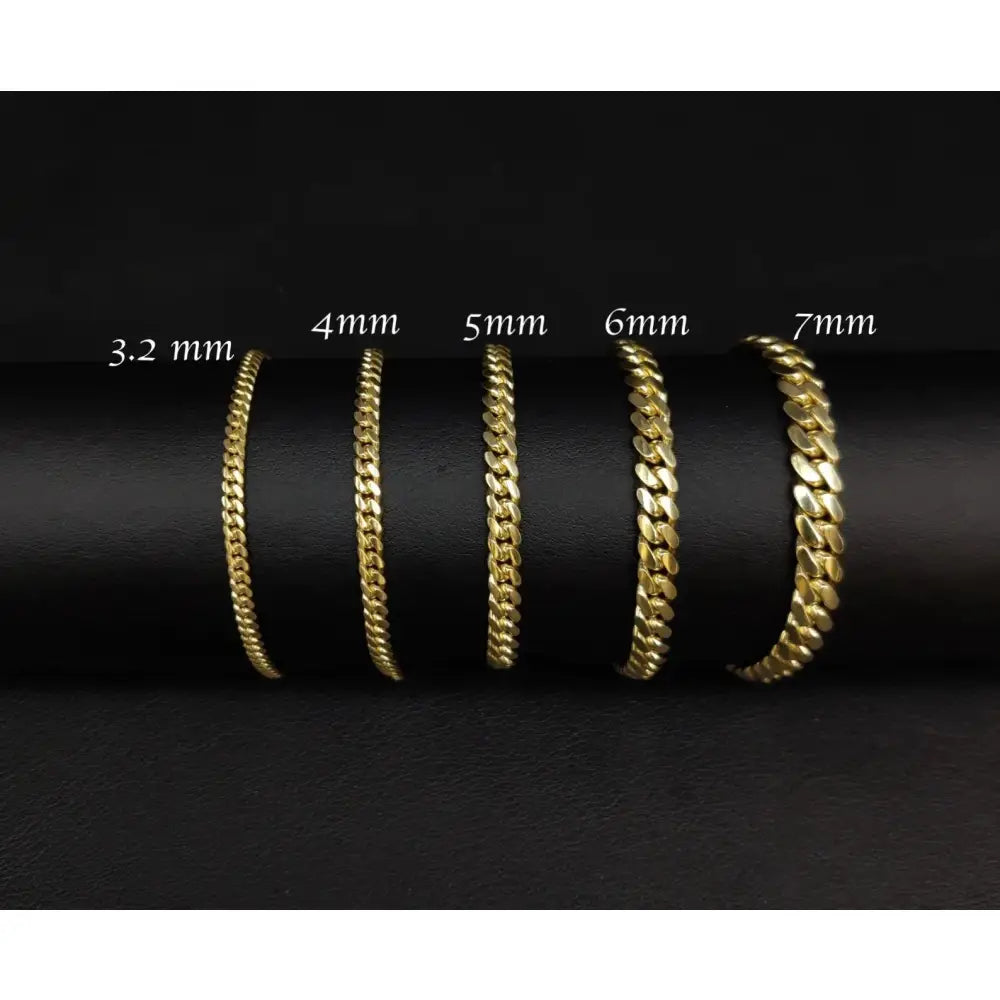 10K Real SOLID Gold Miami Cuban Chain Bracelet, Real Solid Gold Miami Cuban Bracelet, SOLID 10K Gold Bracelet, 10K Gold Miami Cuban Bracelet