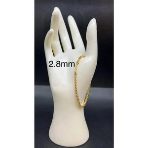 10K SOLID Gold Franco Chain Bracelet, 10K Gold Bracelet,Women Men,2Mm 2.8Mm 10K Gold Chain,Heavy Real Gold 10K Bracelet, Men and Women